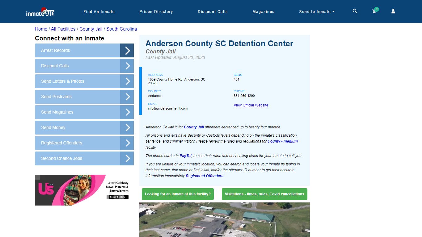 Anderson County SC Detention Center - Inmate Locator - Anderson, SC